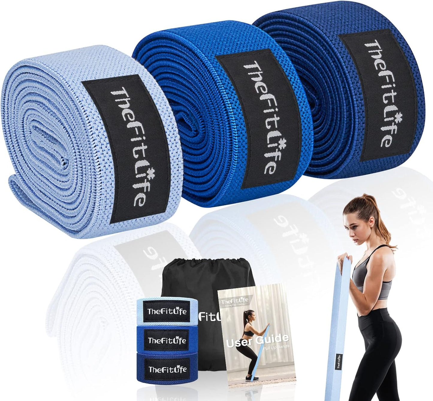 Resistance Exercise Bands for Women - Fabric Workout Bands for Booty, Hip, Glute, Leg, Thigh, Squat, Butt Lift Excersize and Fitness Loop Bands for Home Gym